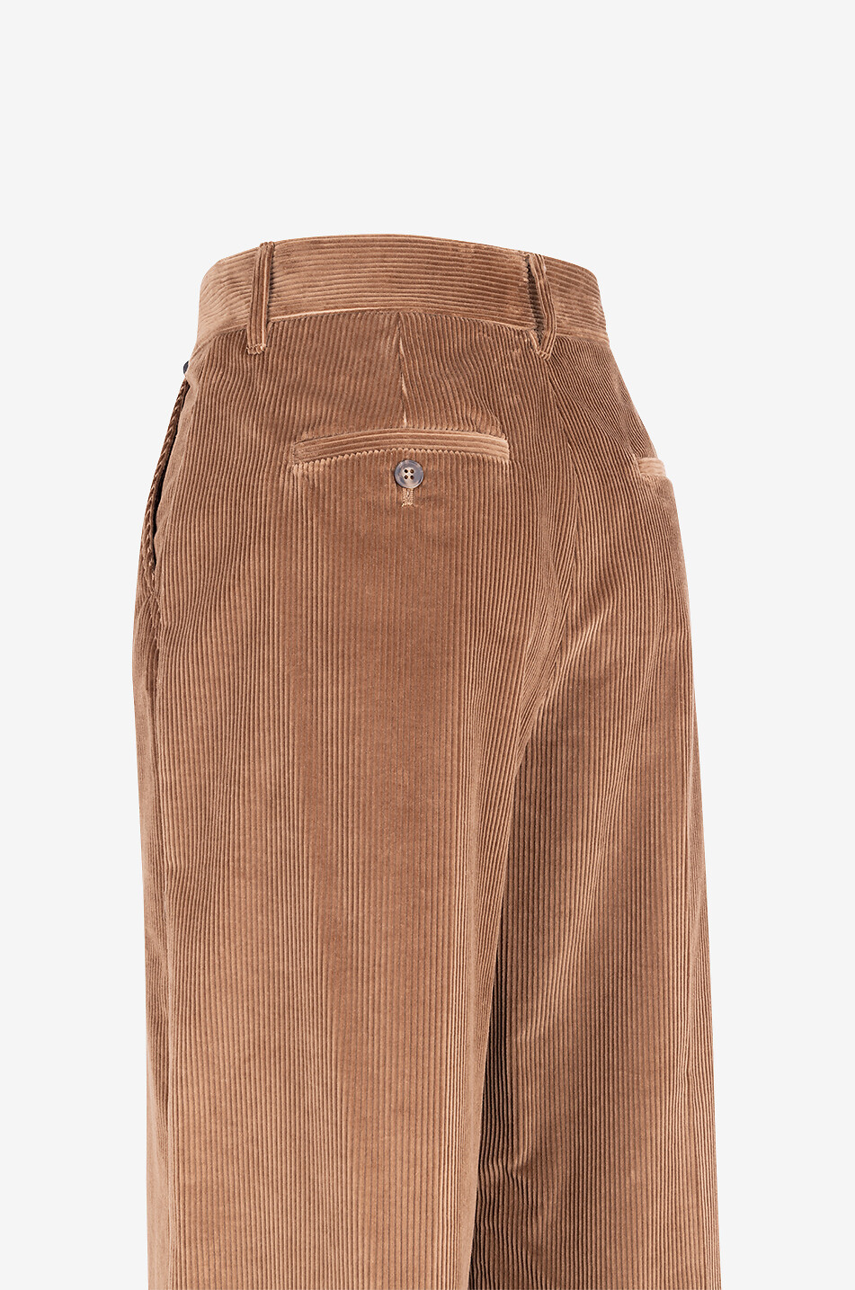 WEEKEND MAX MARA Pantalon large taille haute en velours côtelé Tania Femme MARRON MOYEN 3