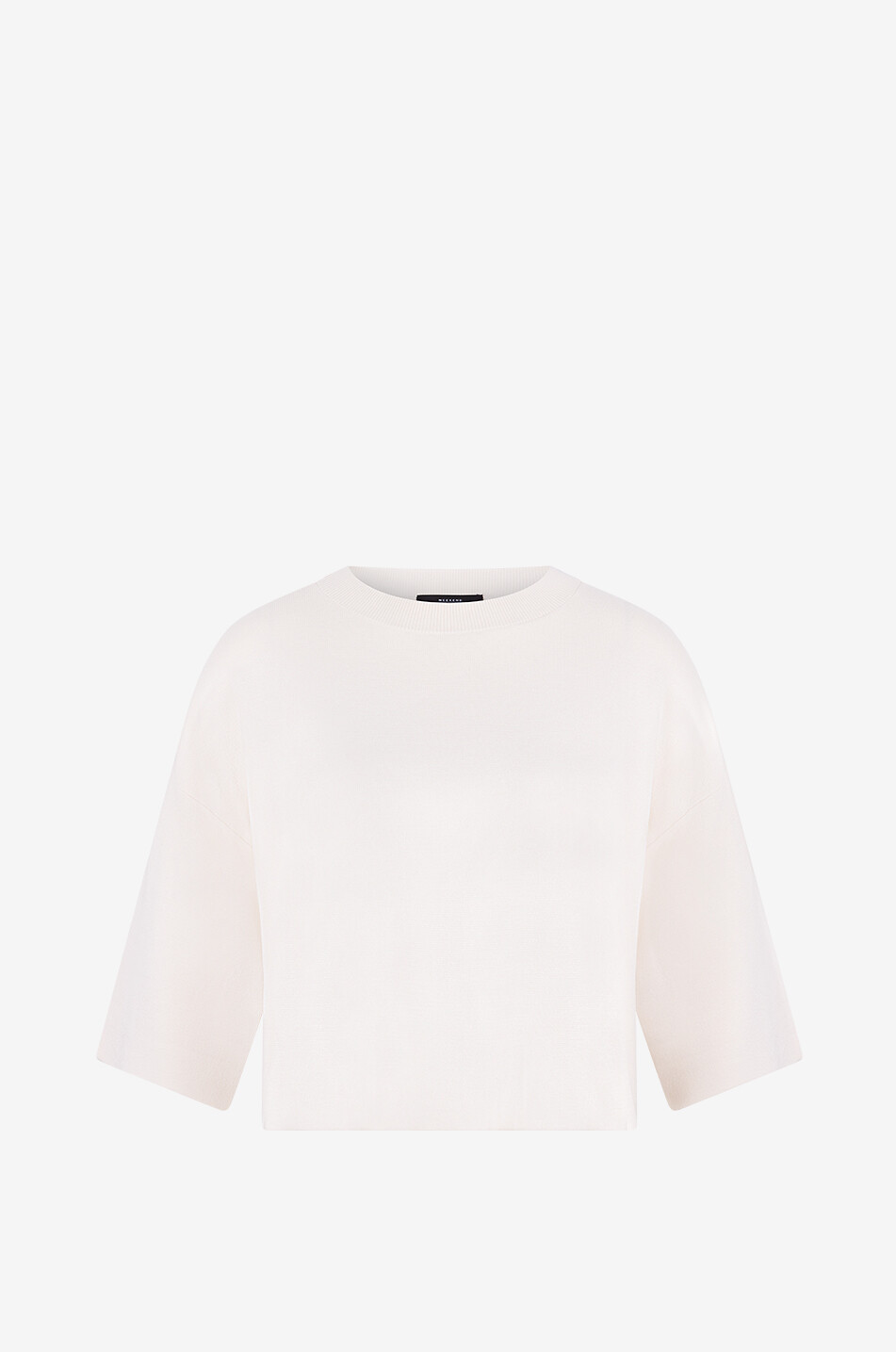 WEEKEND MAX MARA Amato fine-gauge boxy short-sleeved jumper Women Light beige 1