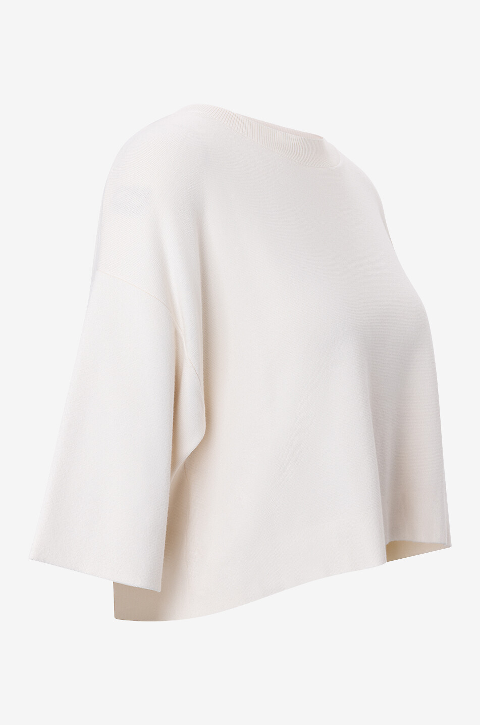 WEEKEND MAX MARA Amato fine-gauge boxy short-sleeved jumper Women Light beige 3