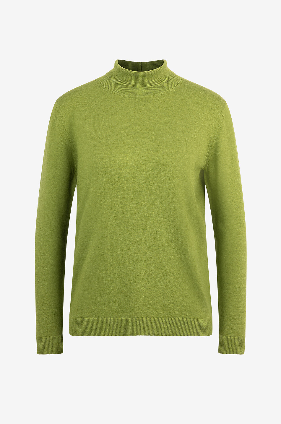 Kiku fine silk and wool blend jumper with stand-up collar
