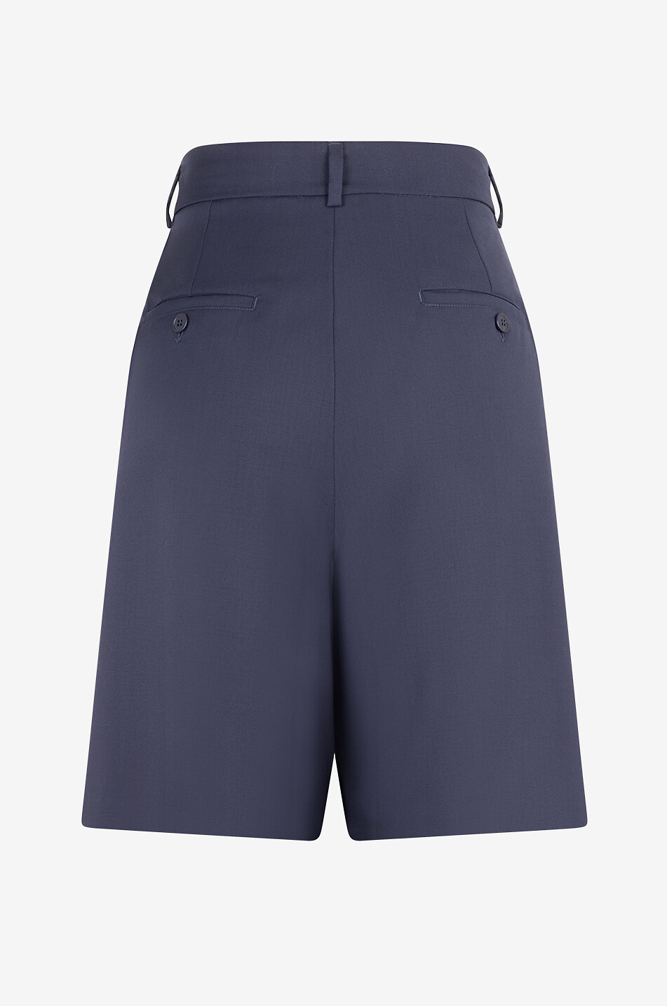 WEEKEND MAX MARA Short à pinces en drap de laine Belbo Femme BLEU FONCE 2
