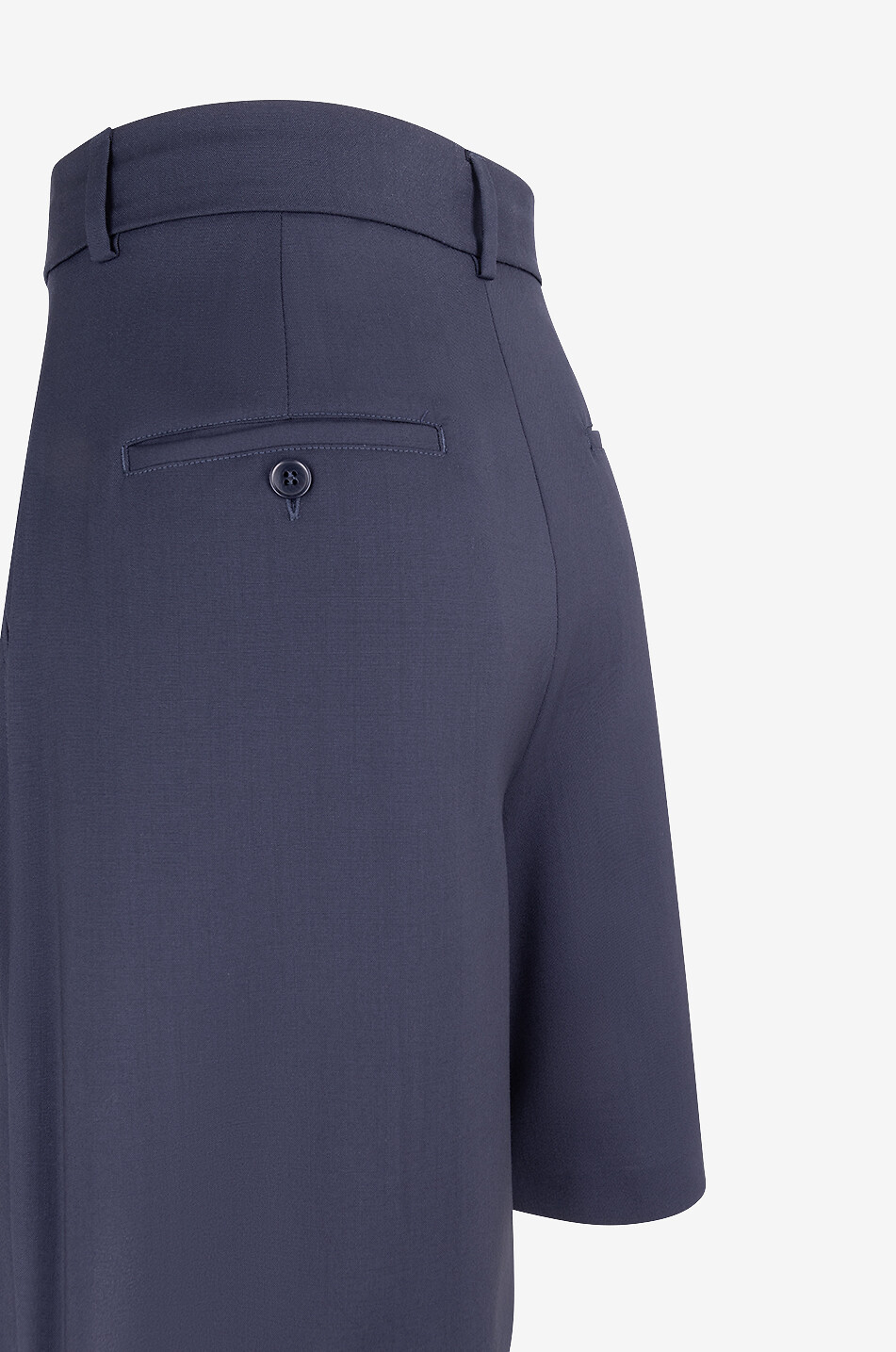 WEEKEND MAX MARA Short à pinces en drap de laine Belbo Femme BLEU FONCE 3