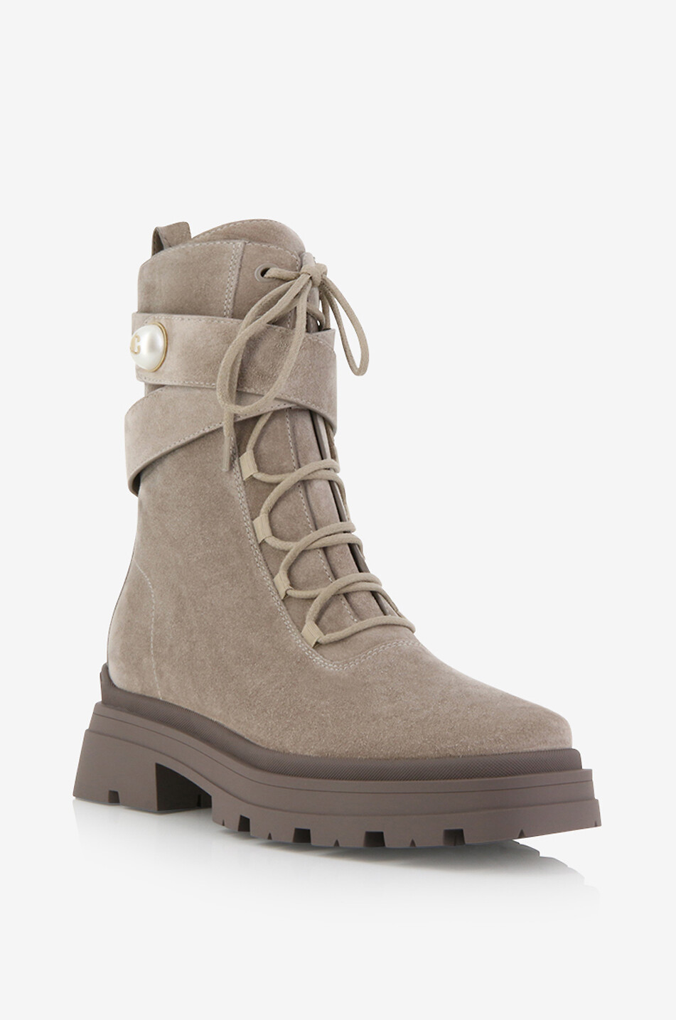 Wildleder-Schnürstiefeletten Noemi 45