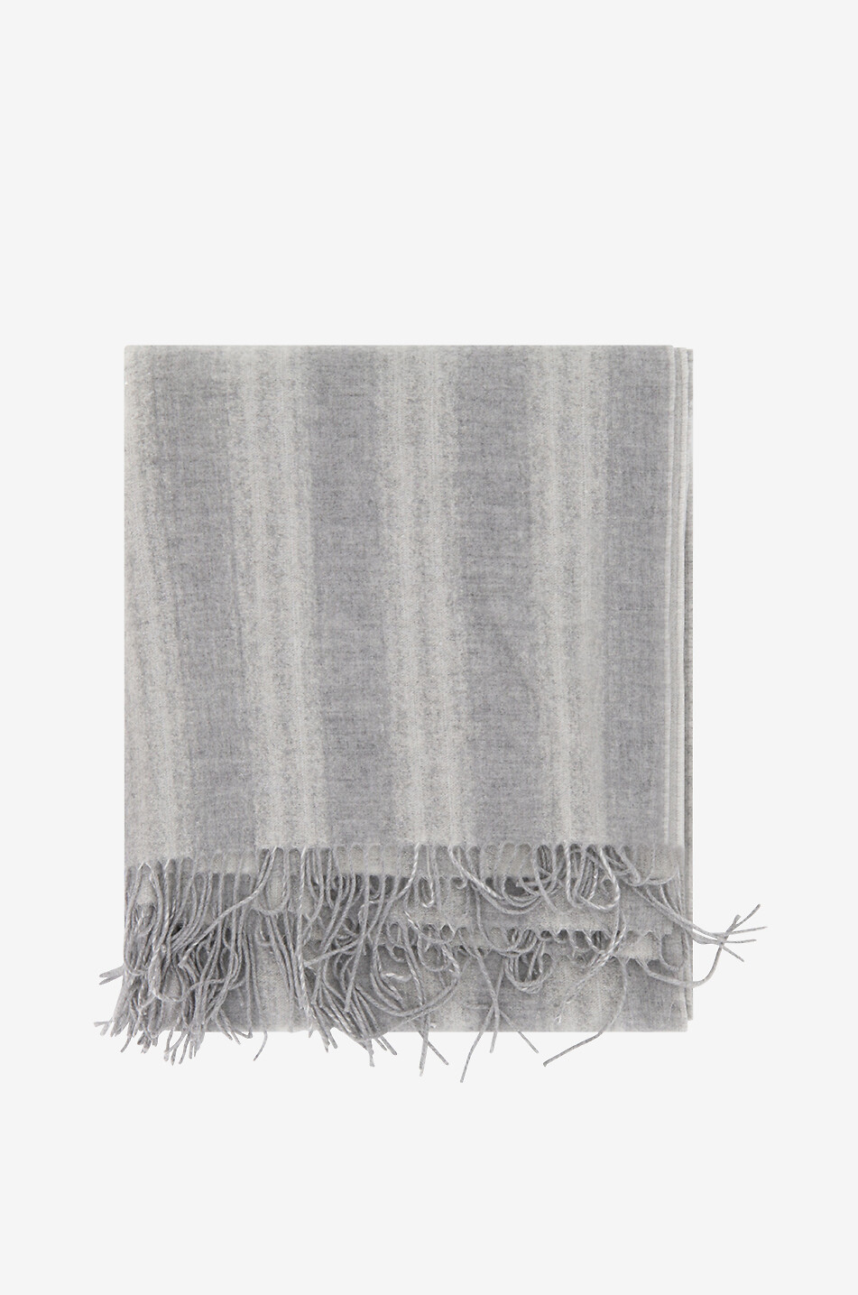 BRUNELLO CUCINELLI Sparkling & Dazzling woven striped cashmere scarf Women LIGHT GREY 1