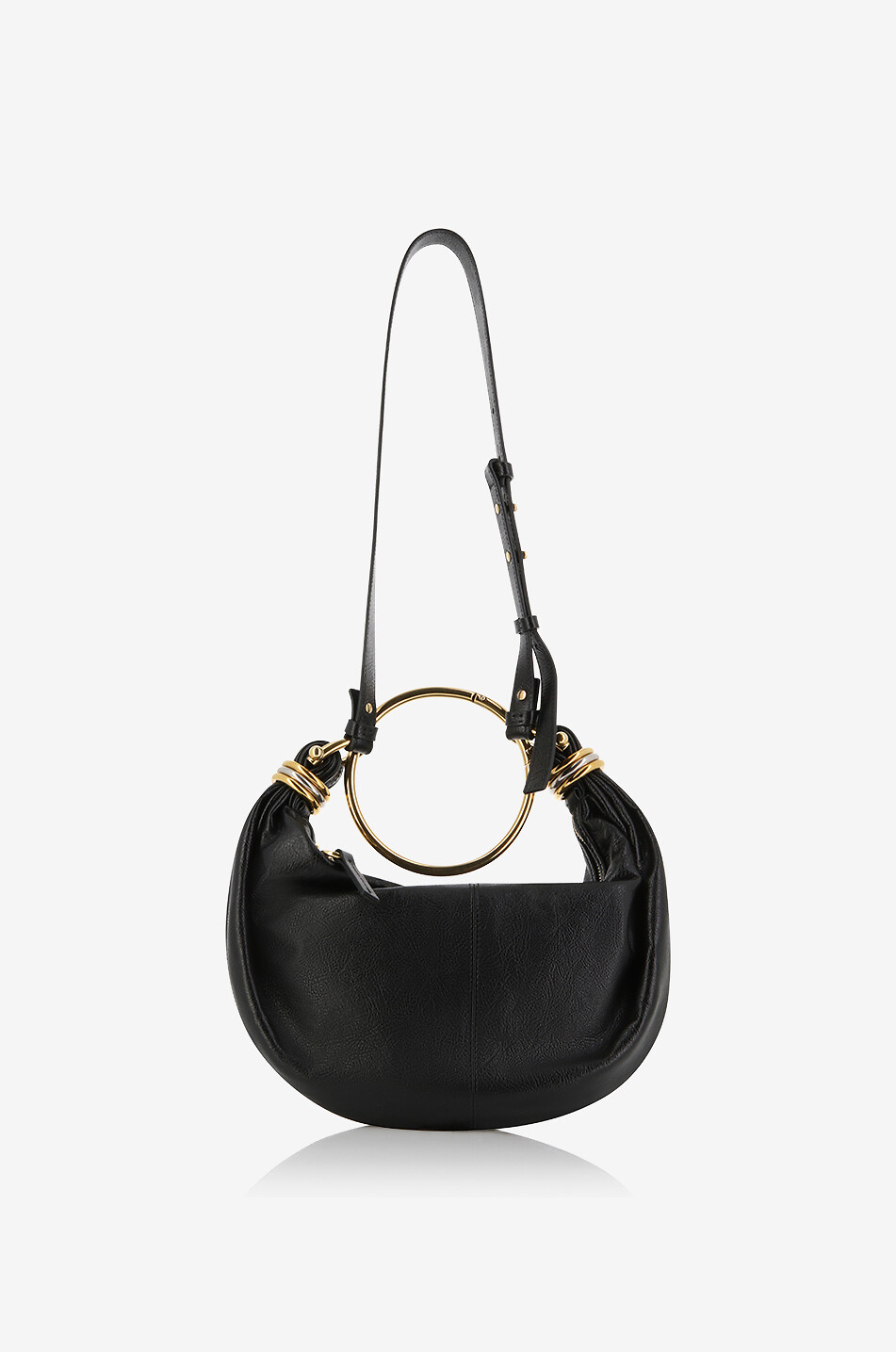 Sac a main en cuir graine Bracelet Hobo Small