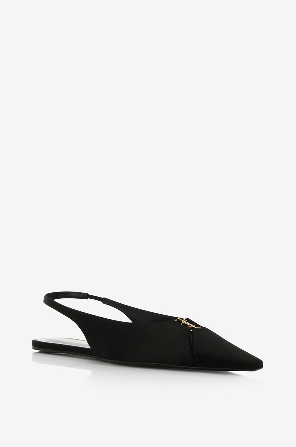 Slingback-Ballerinas aus Satin Babylone