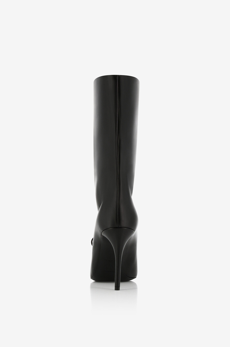Bottines à talon en cuir lisse Décolleté 90