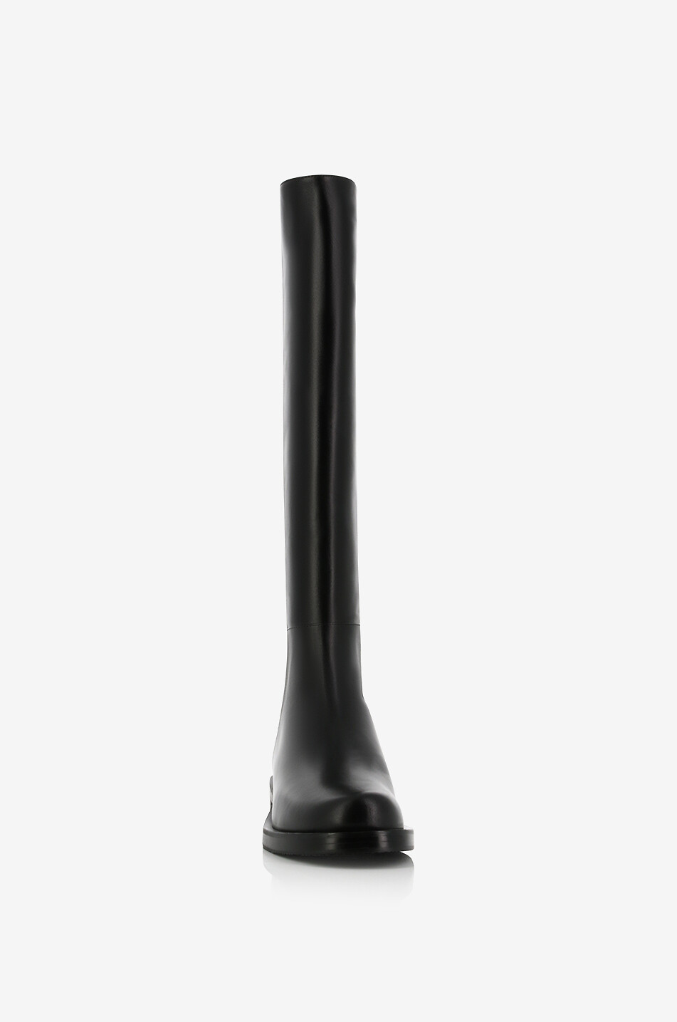 STUART WEITZMAN Halfnhalf Bold 25 flat smooth elather boots Women BLACK 2