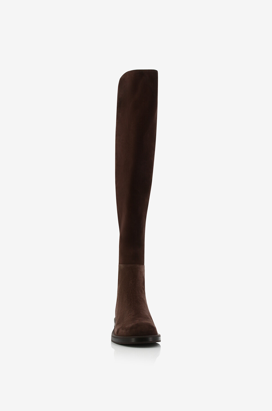 STUART WEITZMAN Flache Stiefel aus Wildleder 5050 Bold 25 Damen DUNKELBRAUN 2