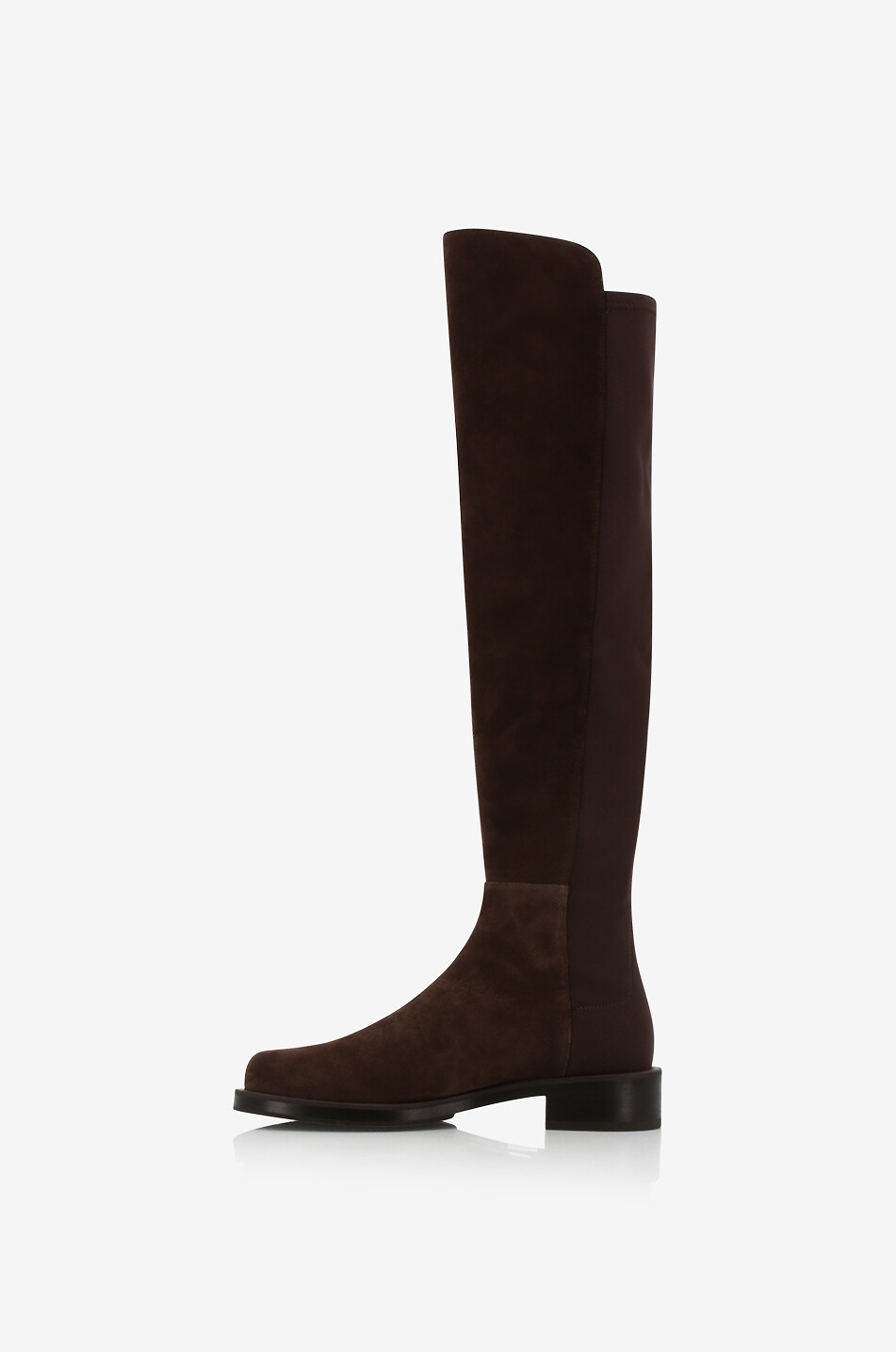 STUART WEITZMAN Flache Stiefel aus Wildleder 5050 Bold 25 Damen DUNKELBRAUN 3