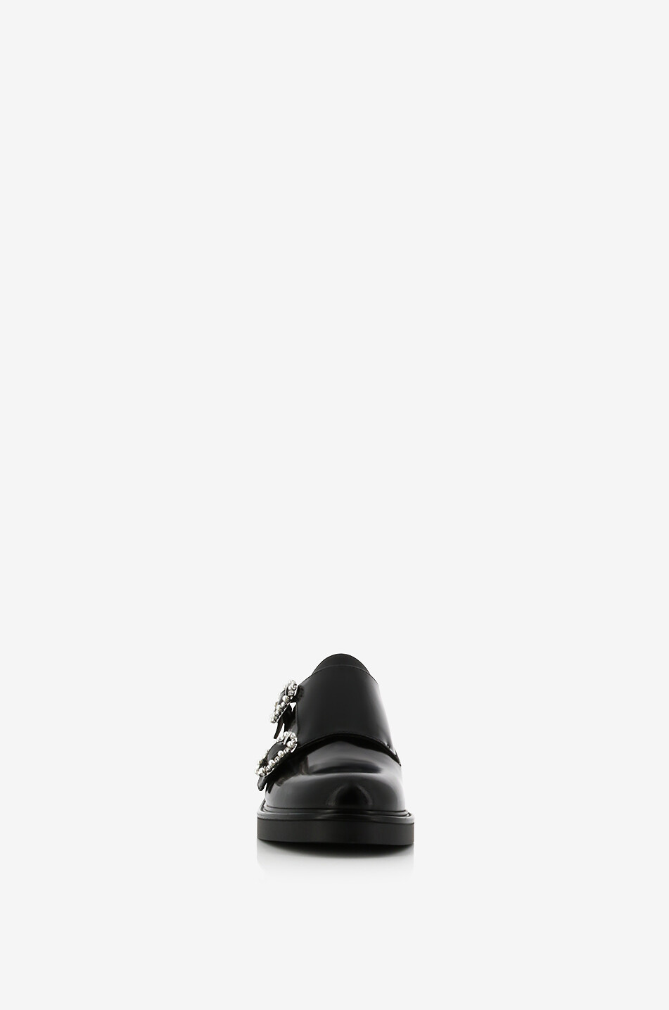 Chaussures à double-boucle en cuir brossé à cristaux Leighton Monk Strap 25