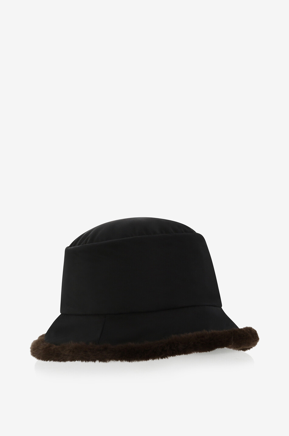 GREVI Chapeau cloche en nylon et peluche Femme NOIR 2