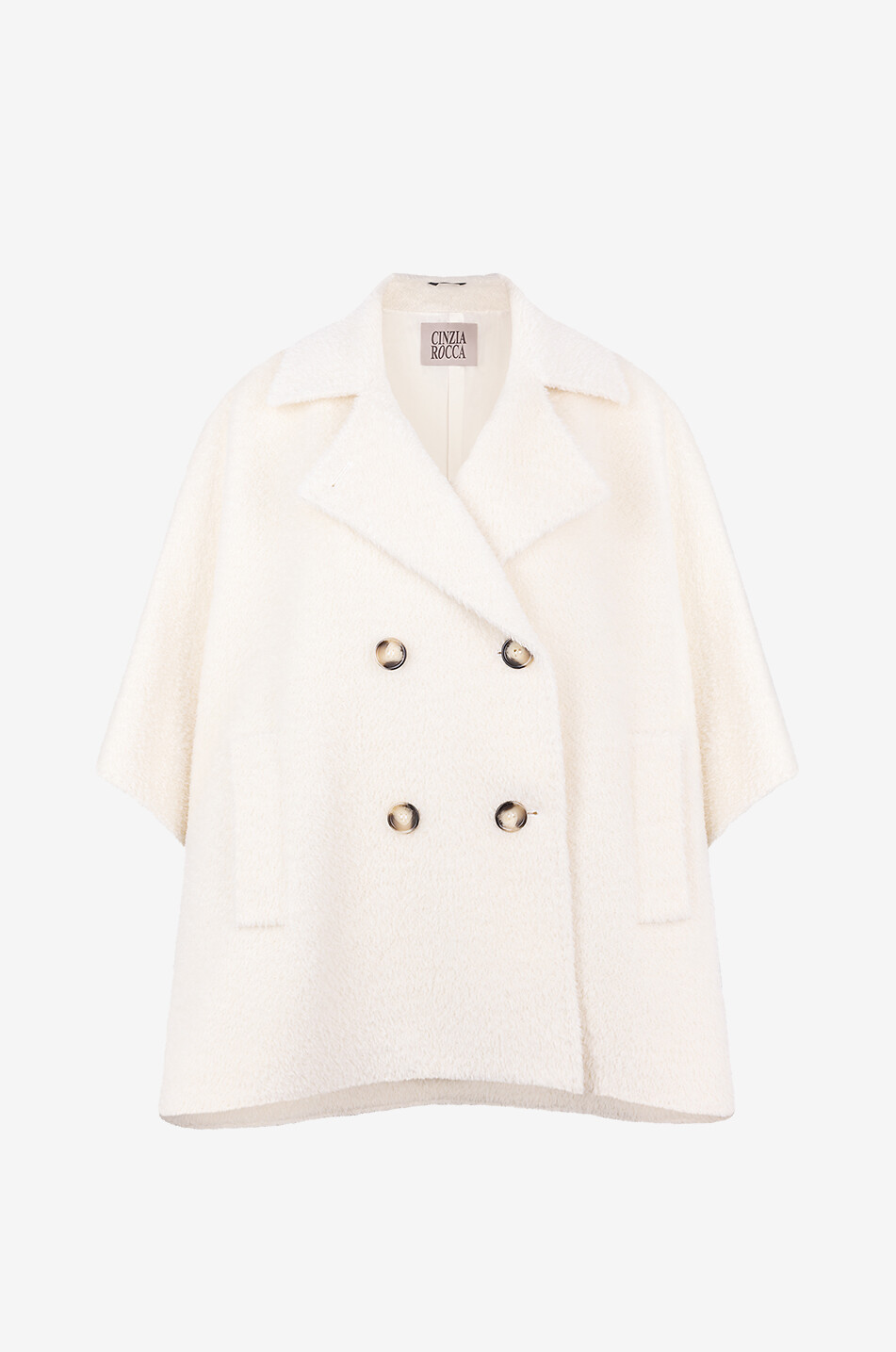 Suri alpaca fluffy double-breasted coat