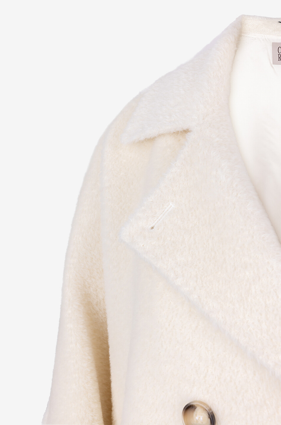 Suri alpaca fluffy double-breasted coat