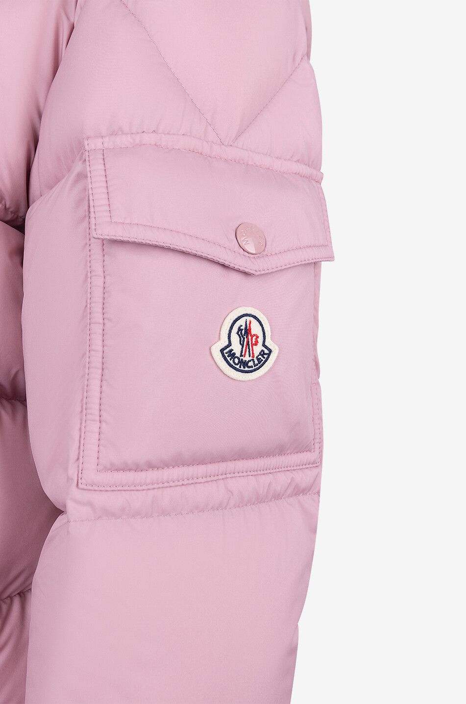 MONCLER Kurze Daunenjacke mit Kapuze Moncler Maya 70 Damen ROSA 3