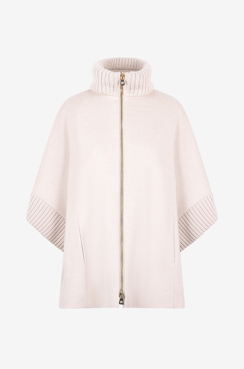 CINZIA ROCCA Wool cloth and knit ball coat Women LIGHT GREY 1