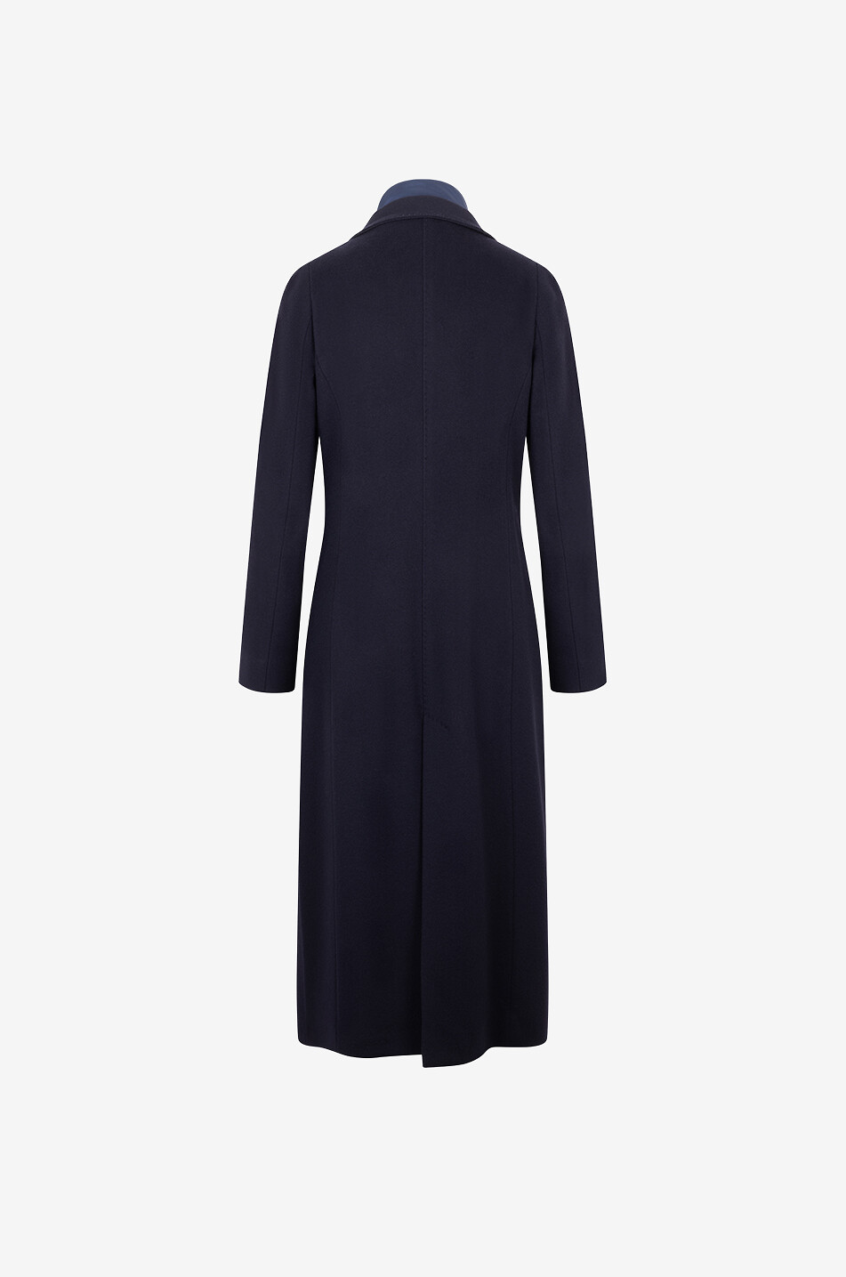 Manteau long cintré en laine vierge avec plastron doudoune