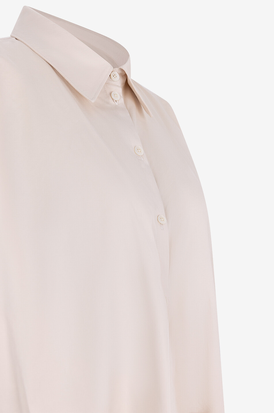 LEMAIRE Robe chemise midi portefeuille en popeline Twisted Femme BLANC CASSE 3