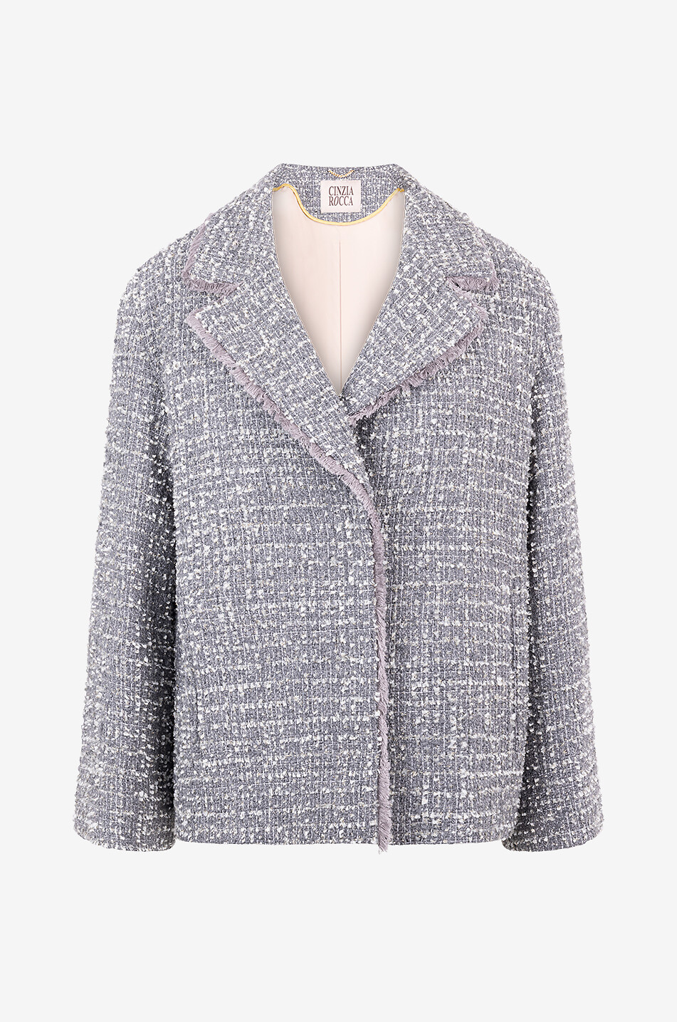 Veste boxy en tweed scintillant