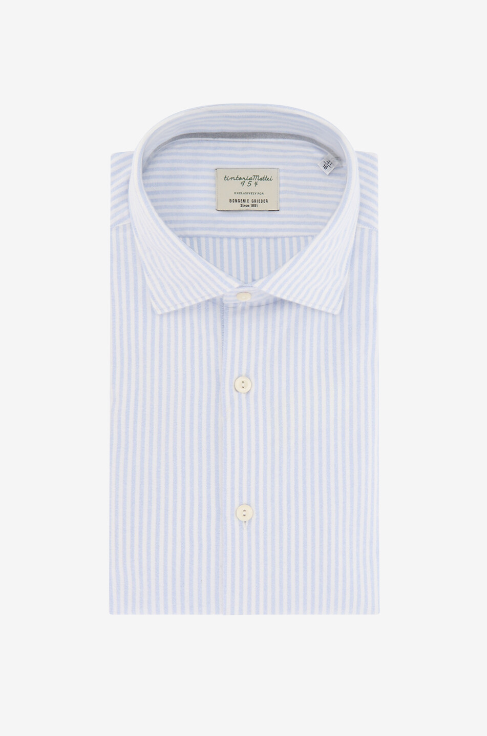 Schmales Gestreiftes Langarm-Hemd aus Flanell