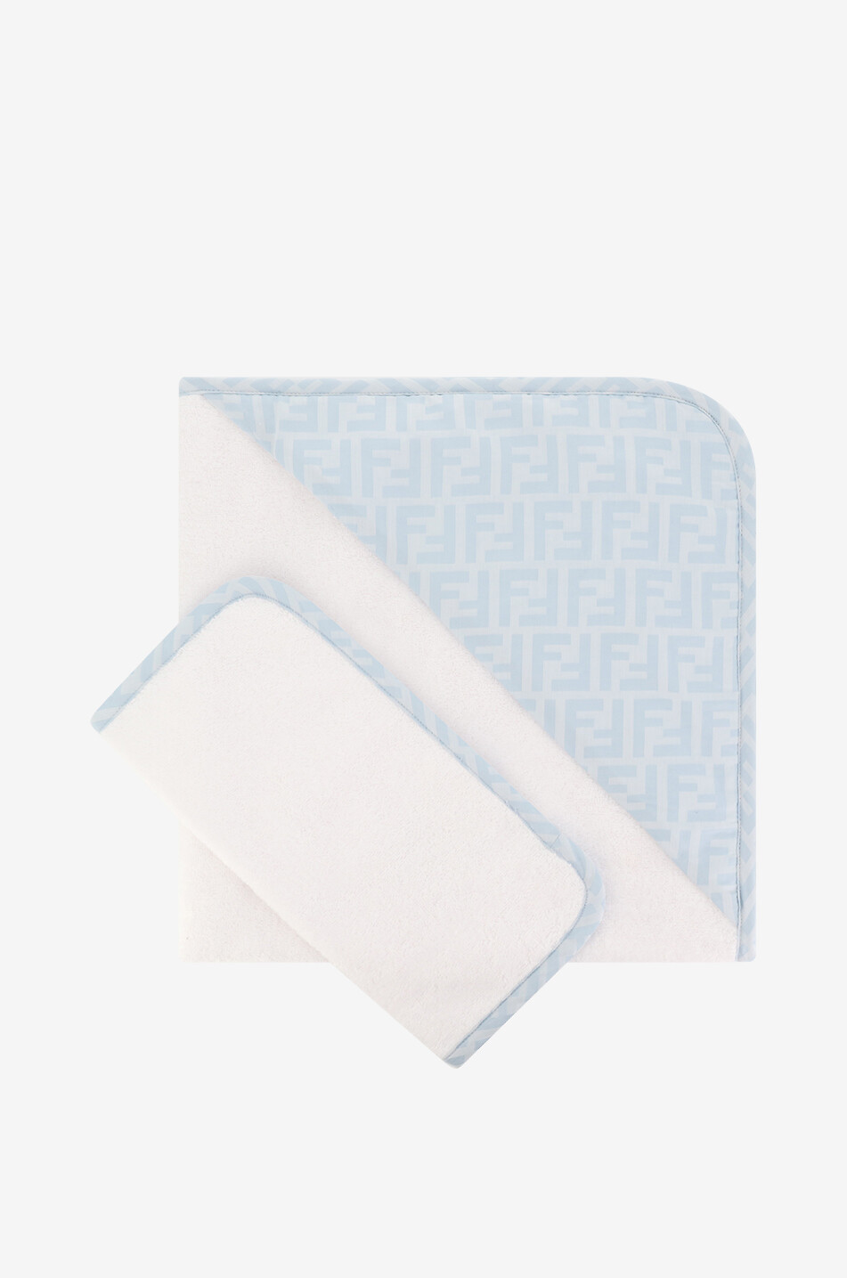 FENDI Set cape de bain et serviette bébé FF Bébé BLEU CLAIR 1