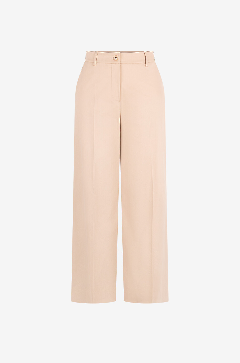 Urial cropped cotton satin wide-leg trousers