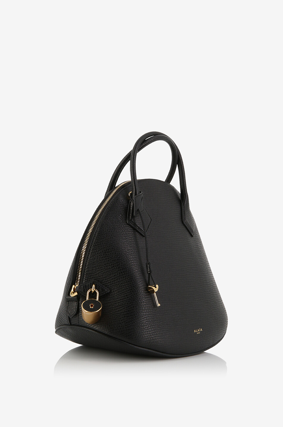 ALAÏA Sac à main en cuir grainé Dome 32 Femme NOIR 2