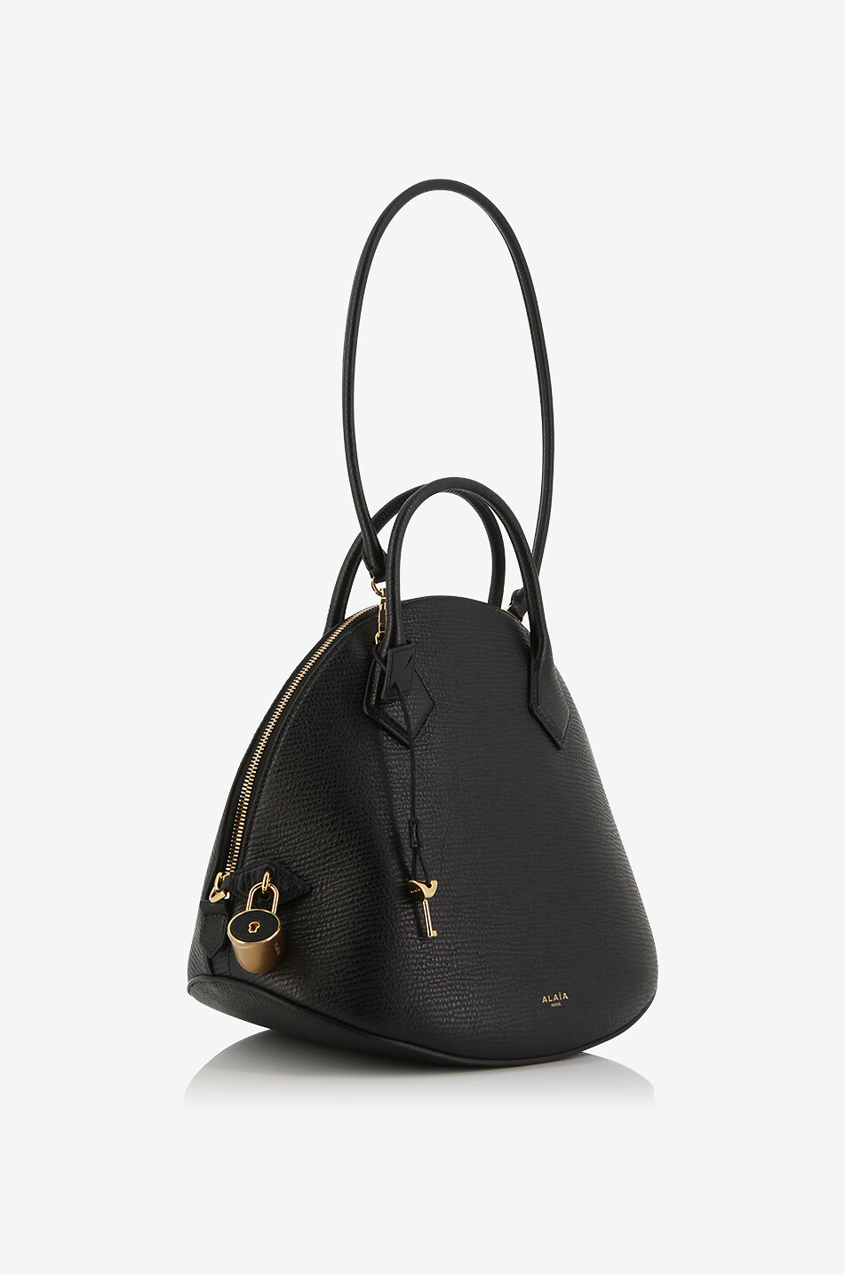 ALAÏA Sac à main en cuir grainé Dome 32 Femme NOIR 3