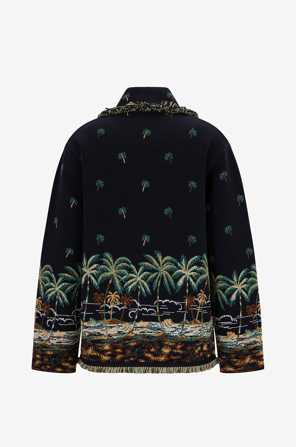 ALANUI The Tale Of A Hawaiian oversize jacquard cardigan Men DARK BLUE 2