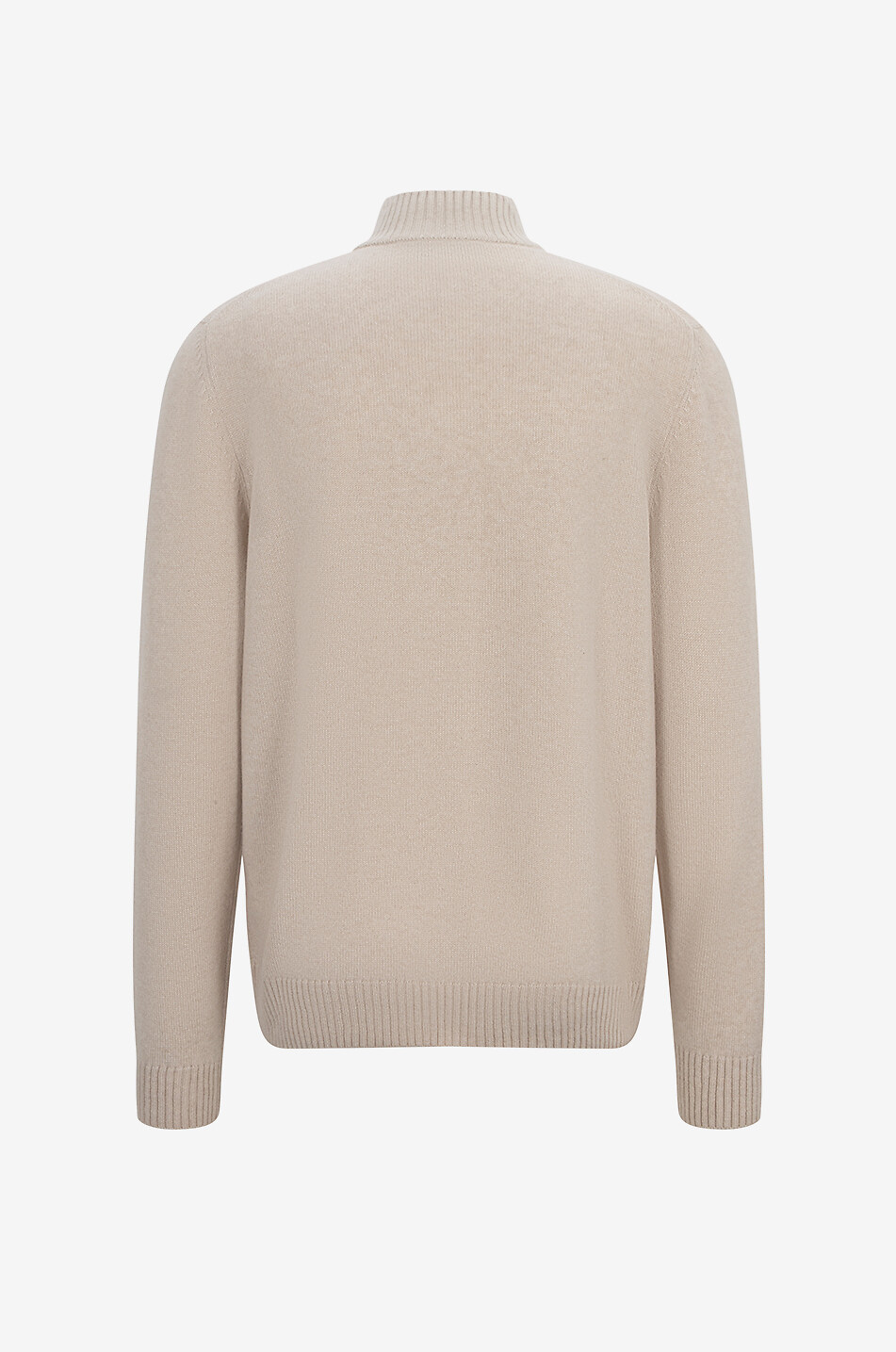 GRAN SASSO Cardigan zippé à col montant en cachemire Homme Beige clair 2