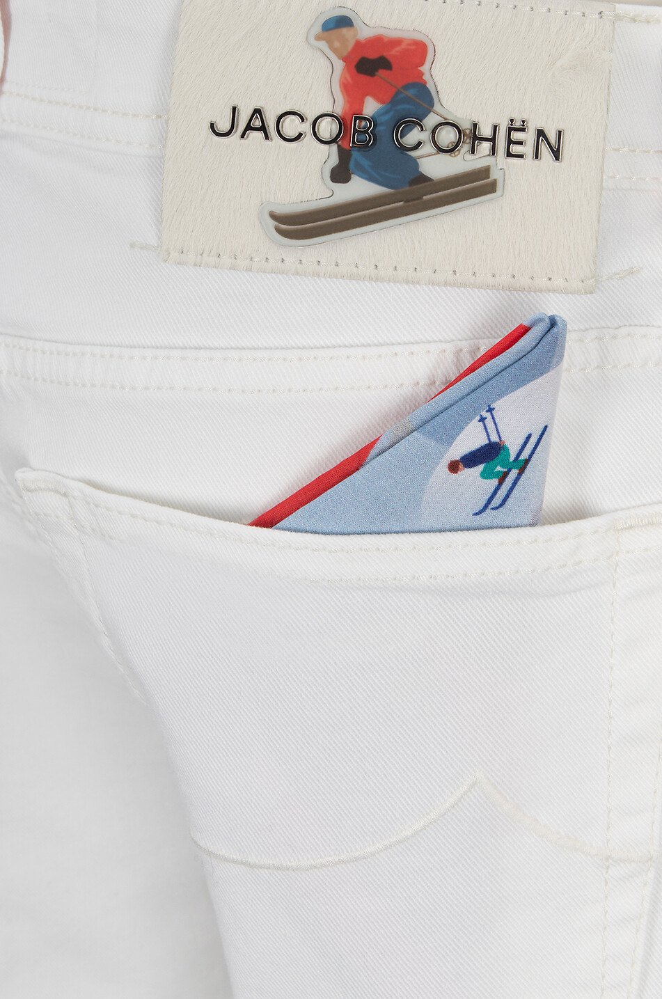 Jean carotte slim raccourci brodé Scott Après-Ski