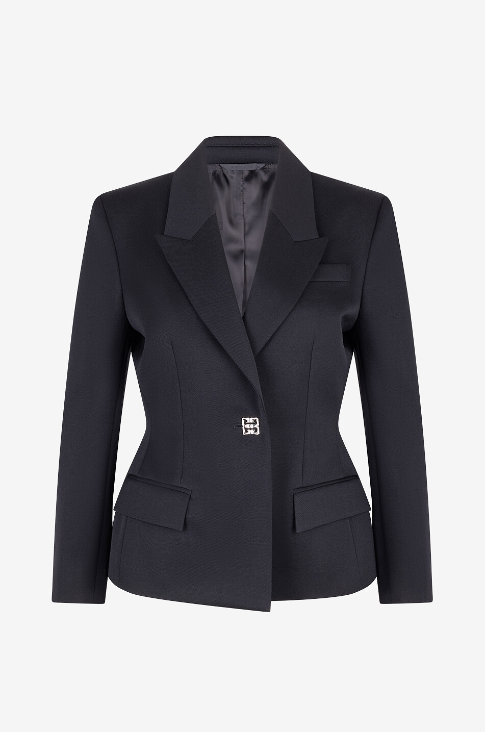 GIVENCHY Blazer aus Grain-de-Poudre-Wolle 4G Liquid Damen SCHWARZ 1