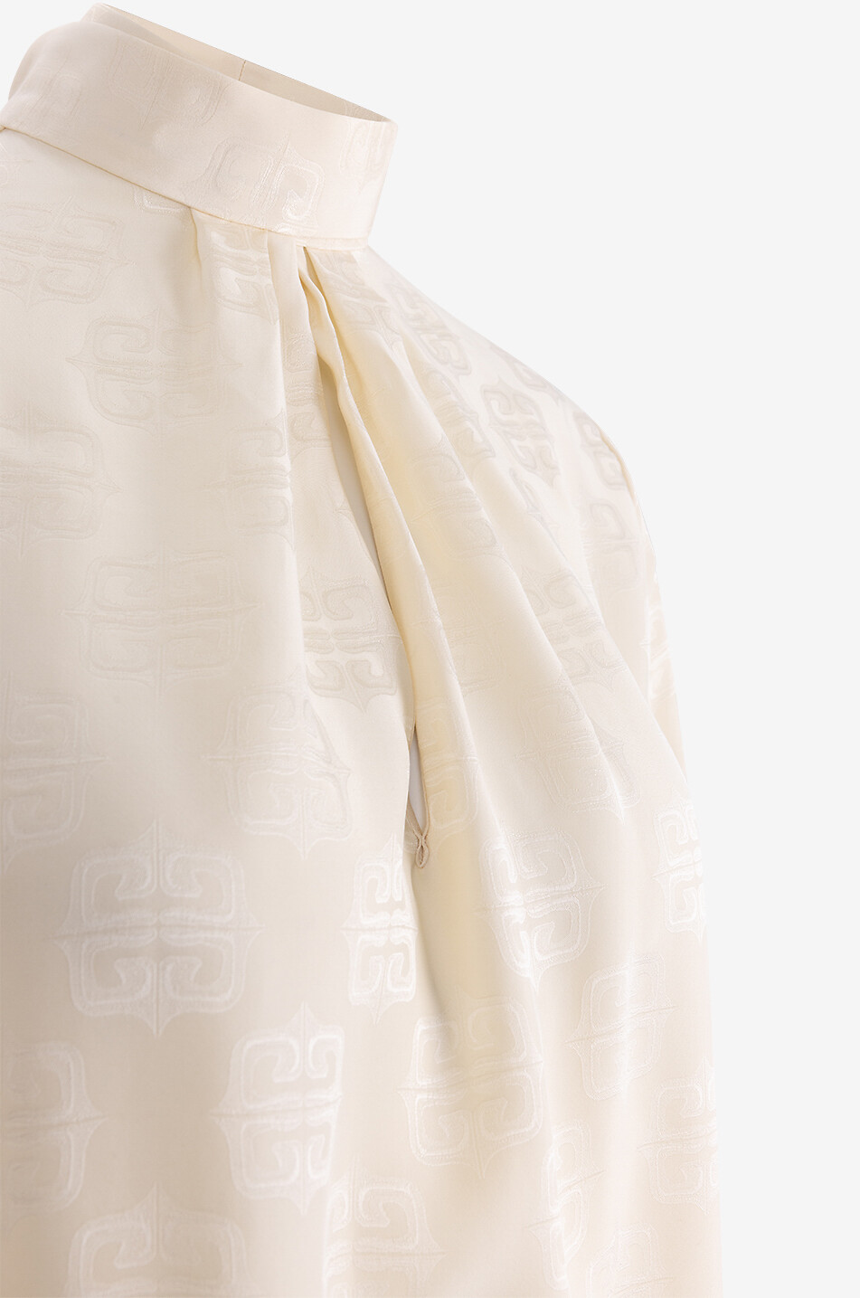 GIVENCHY 4G jacquard blouse with necktie Women EGGSHELL 3