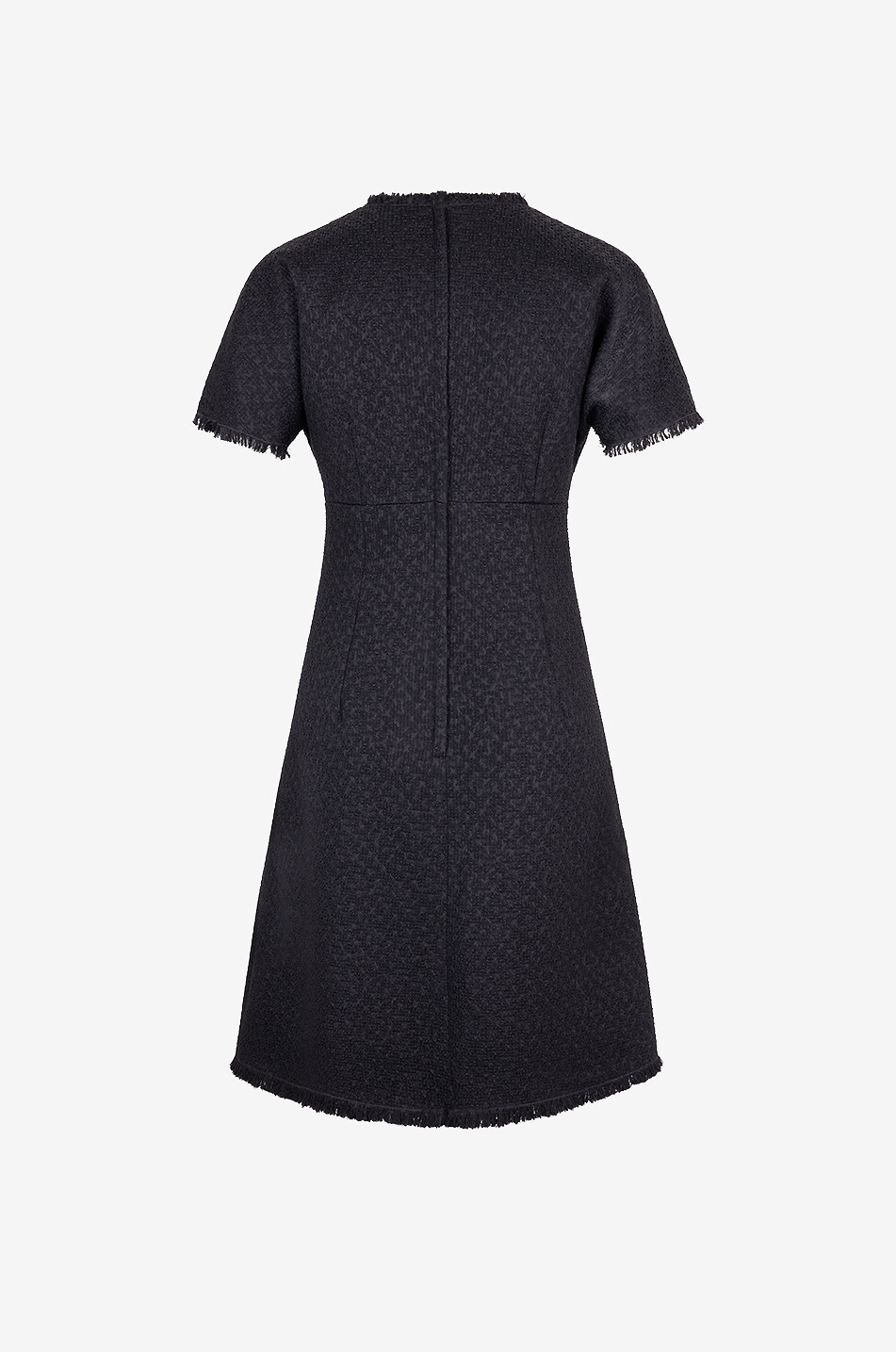DOLCE & GABBANA Kurzes ausgestelltes Rachel-Tweed-Kleid mit DG-Monogramm Damen SCHWARZ 2