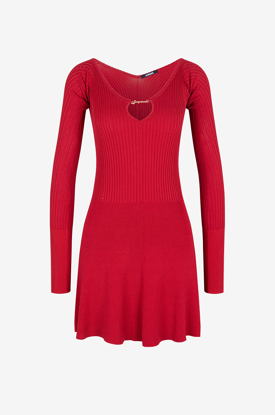 La Mini Robe Pralu ribbed openwork knit dress