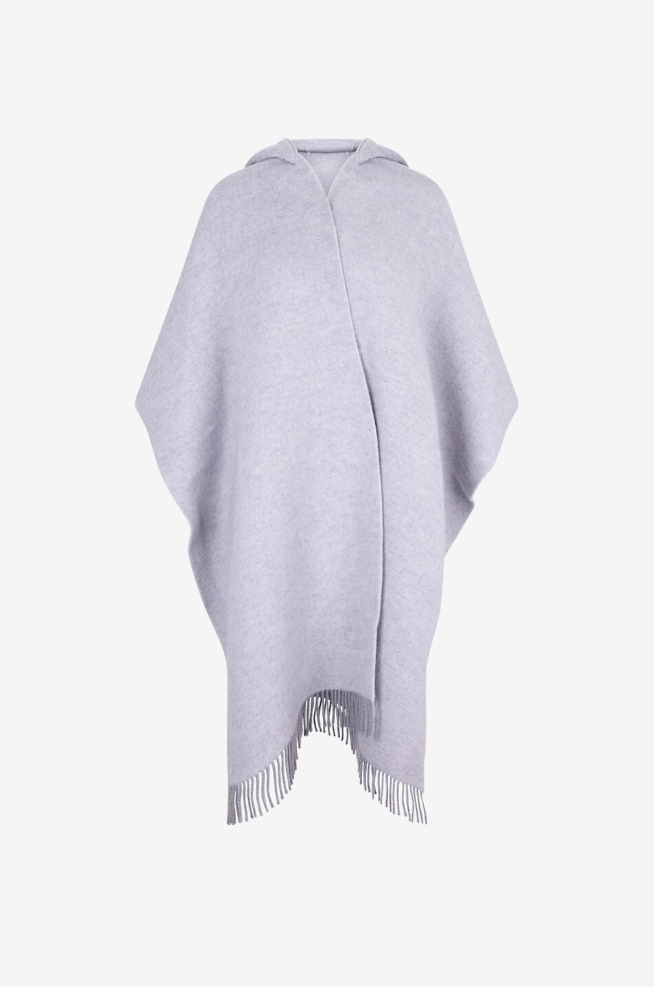 BRUNELLO CUCINELLI Wool and cashmere hooded scarf Women LIGHT GREY 1