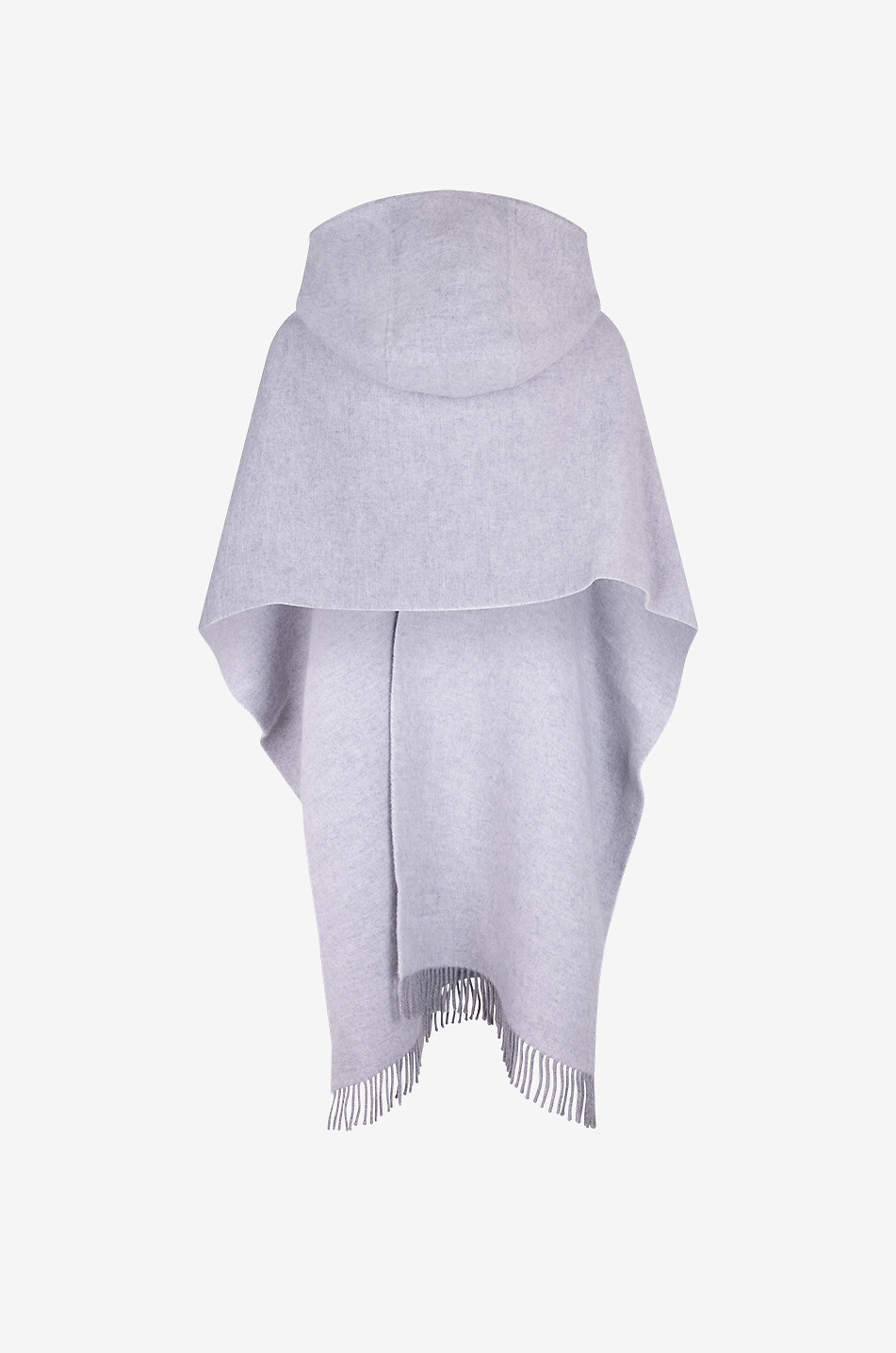 BRUNELLO CUCINELLI Wool and cashmere hooded scarf Women LIGHT GREY 2