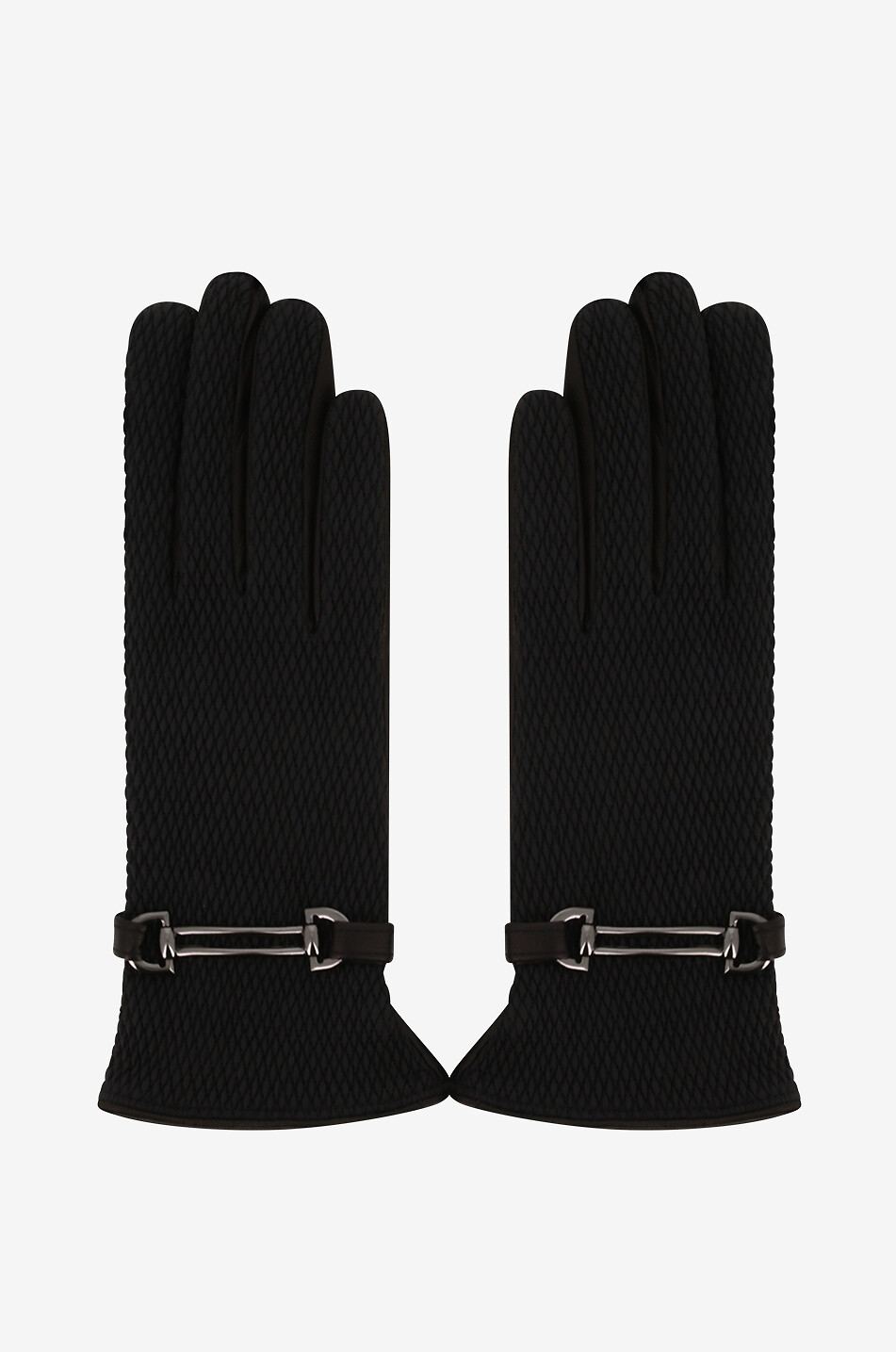 PIERO RESTELLI Gants en cuir d'agneau Femme NOIR 1