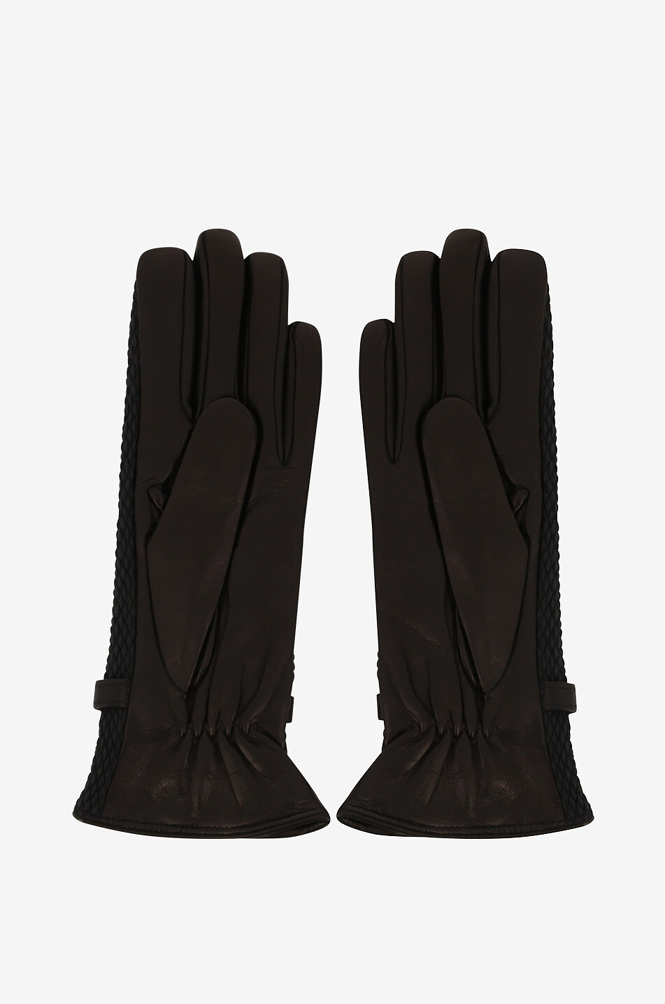 PIERO RESTELLI Gants en cuir d'agneau Femme NOIR 2