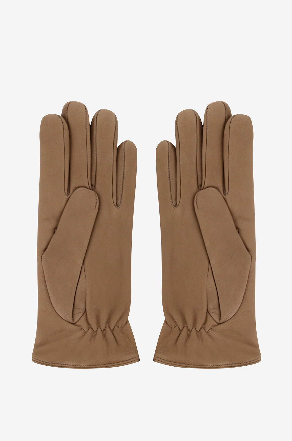 小物 AGNELLE Marie-Alix lambskin leather mittens - AGNELLE - BROWN - Bongénie