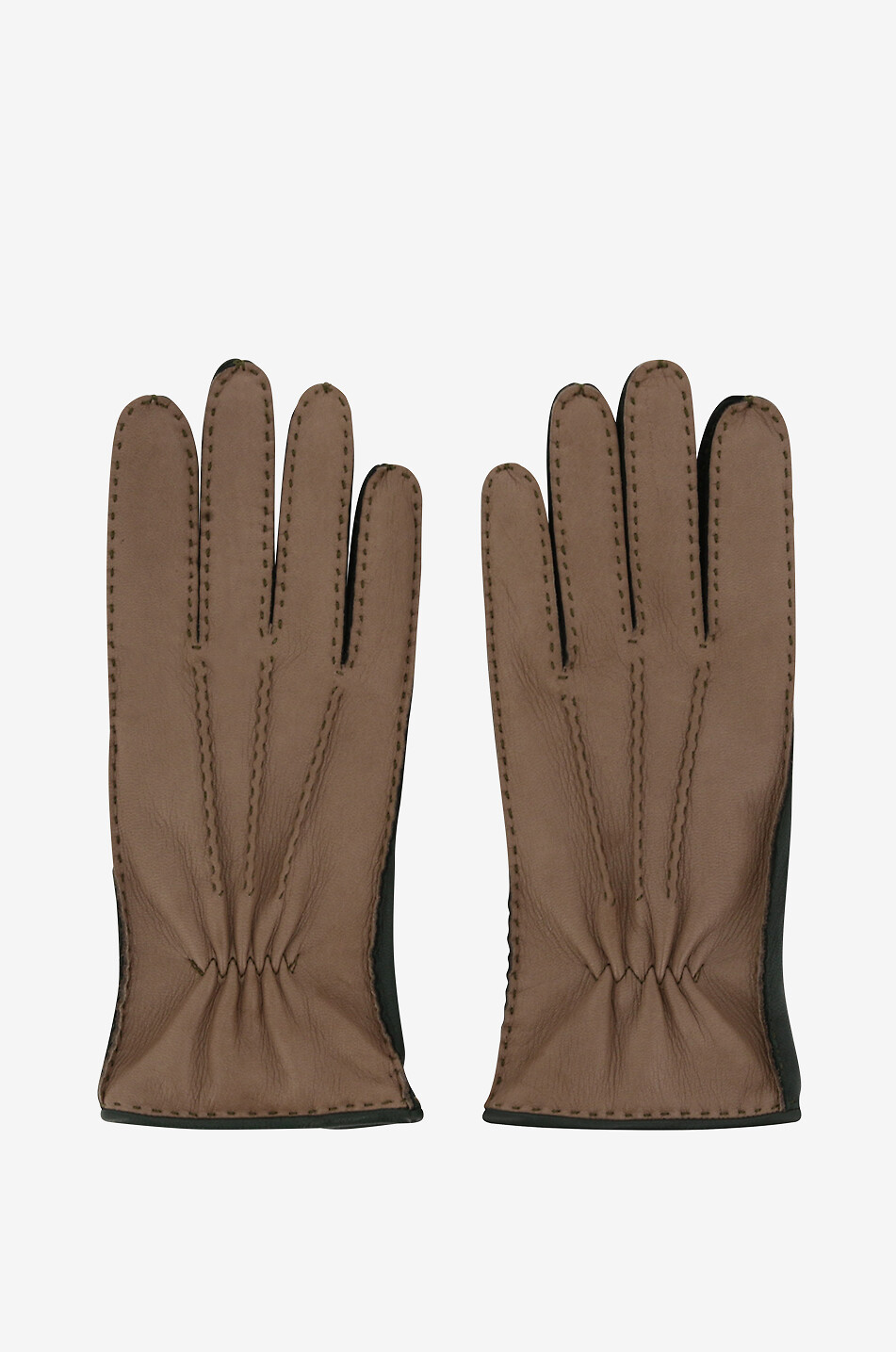 PIERO RESTELLI Gants en cuir de cerf Femme MARRON 1