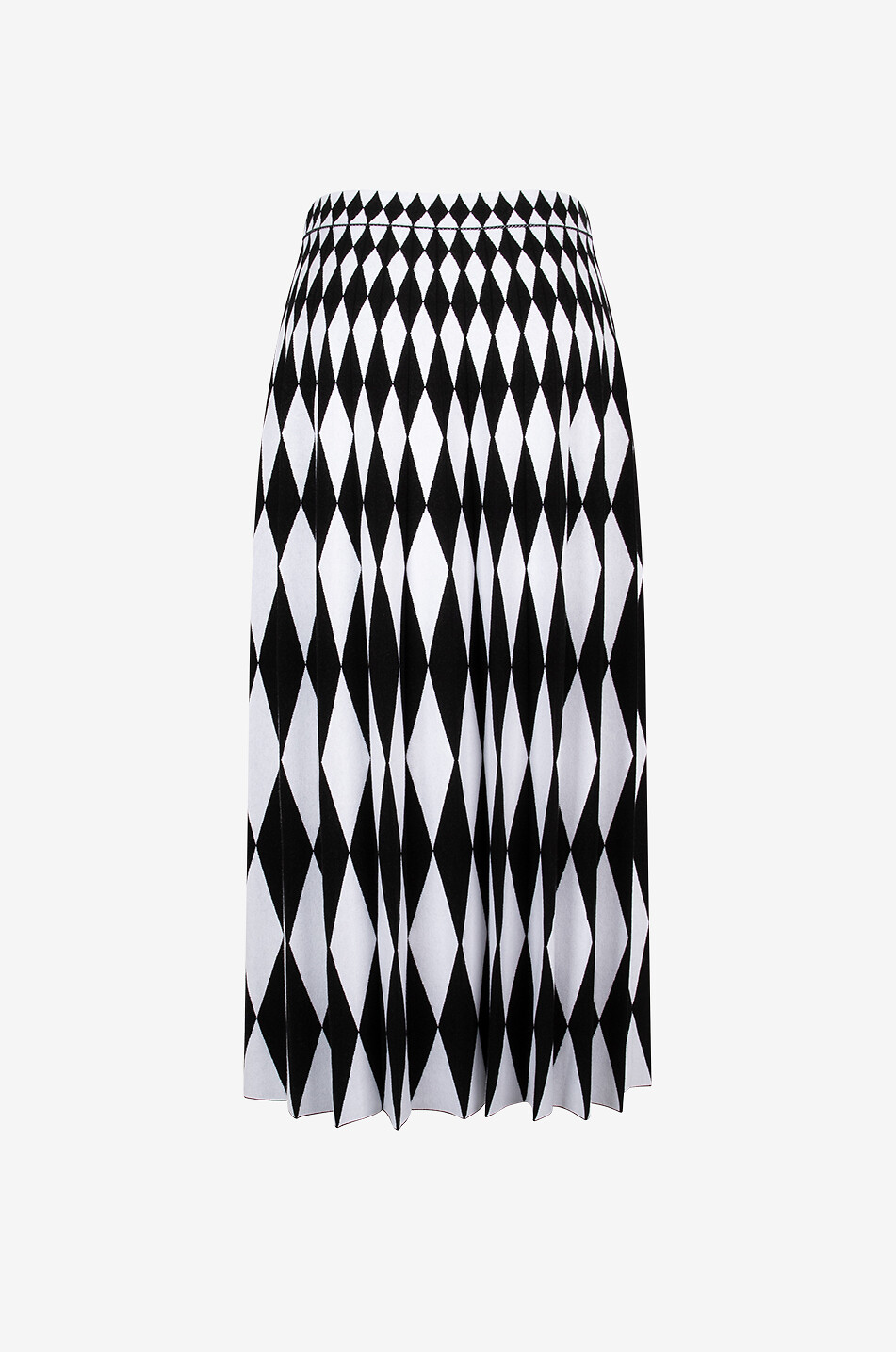 Costance pleated jacquard knit midi skirt