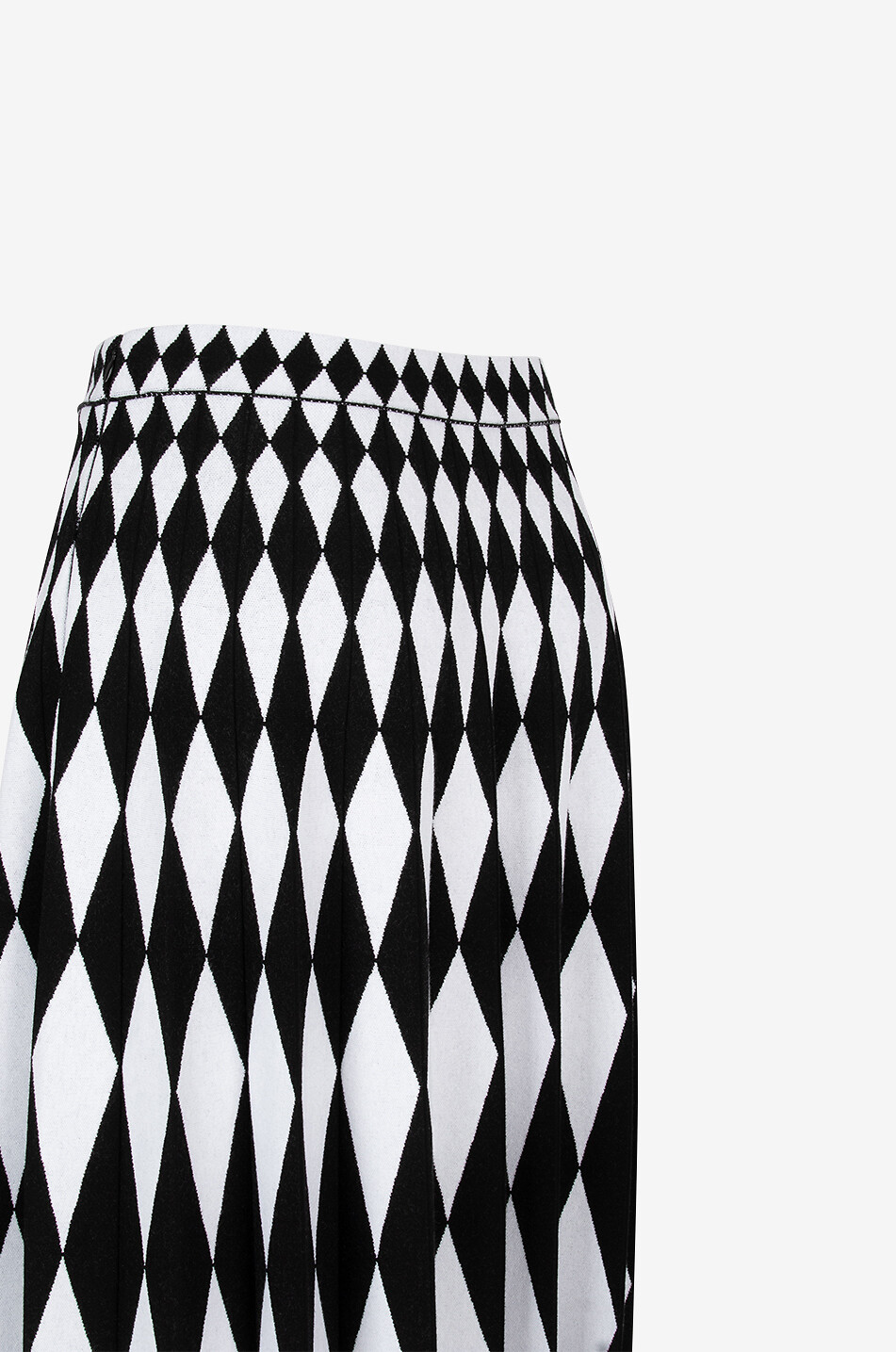 Costance pleated jacquard knit midi skirt