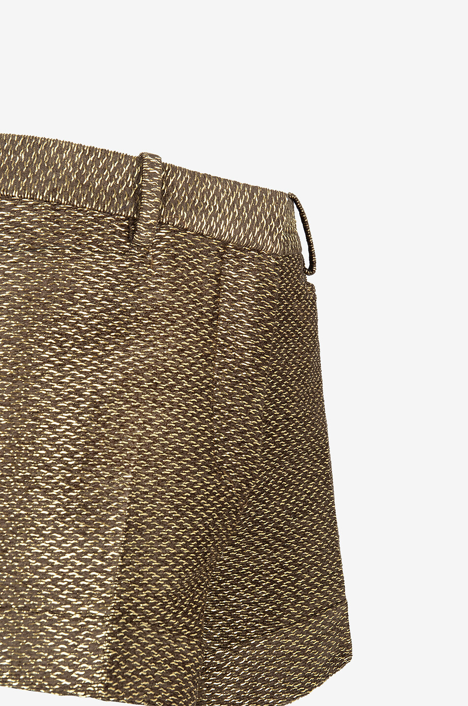 TOM FORD Short tailleur en tweed bouclette et lurex Femme KAKI 3