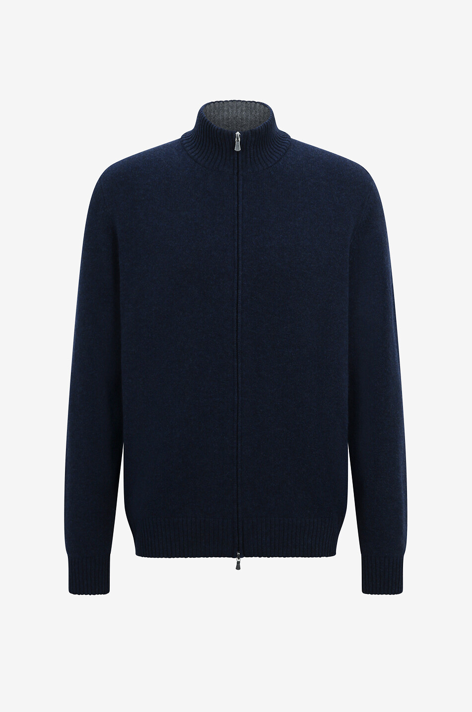 Cardigan zippé à col montant en cachemire