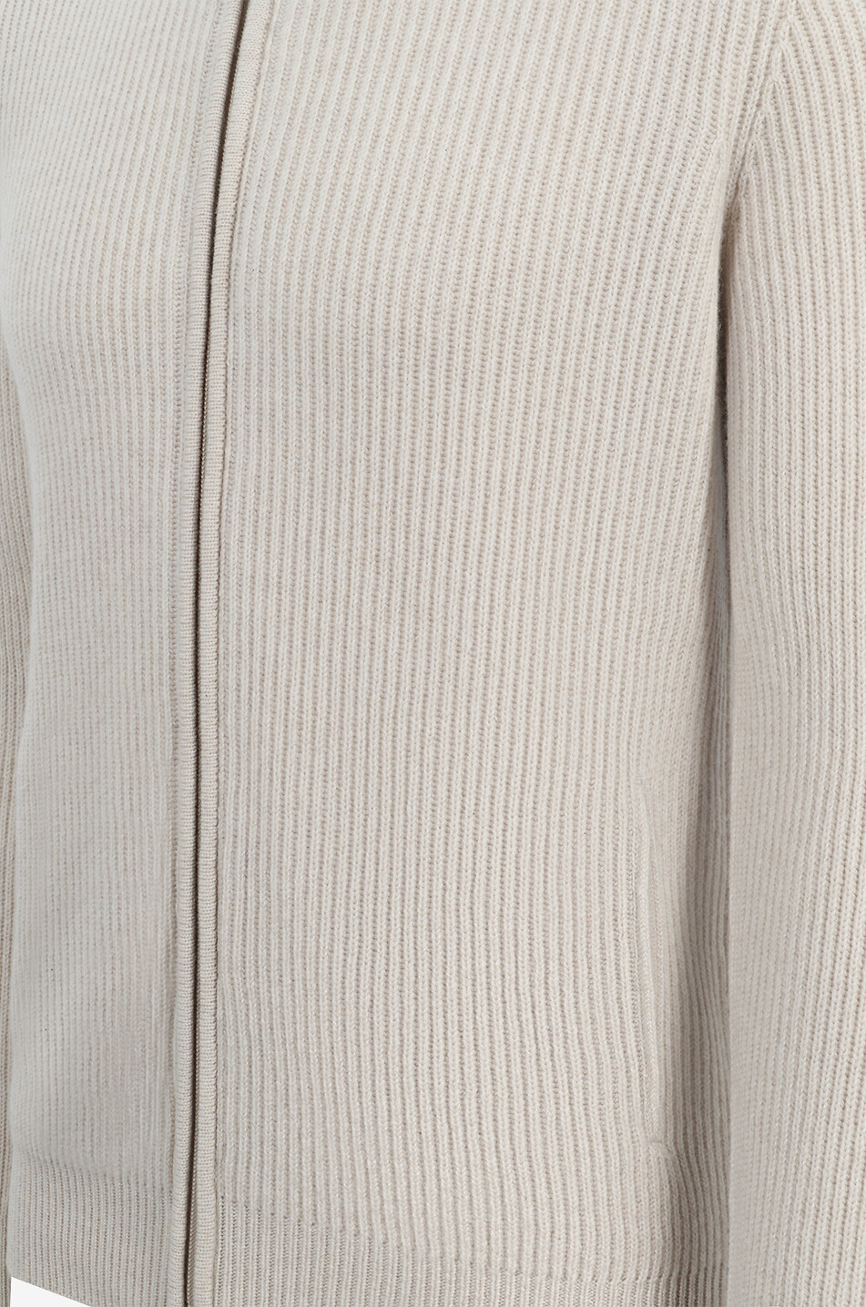 GRAN SASSO Full-zip cashmere cardigan Men Light beige 3