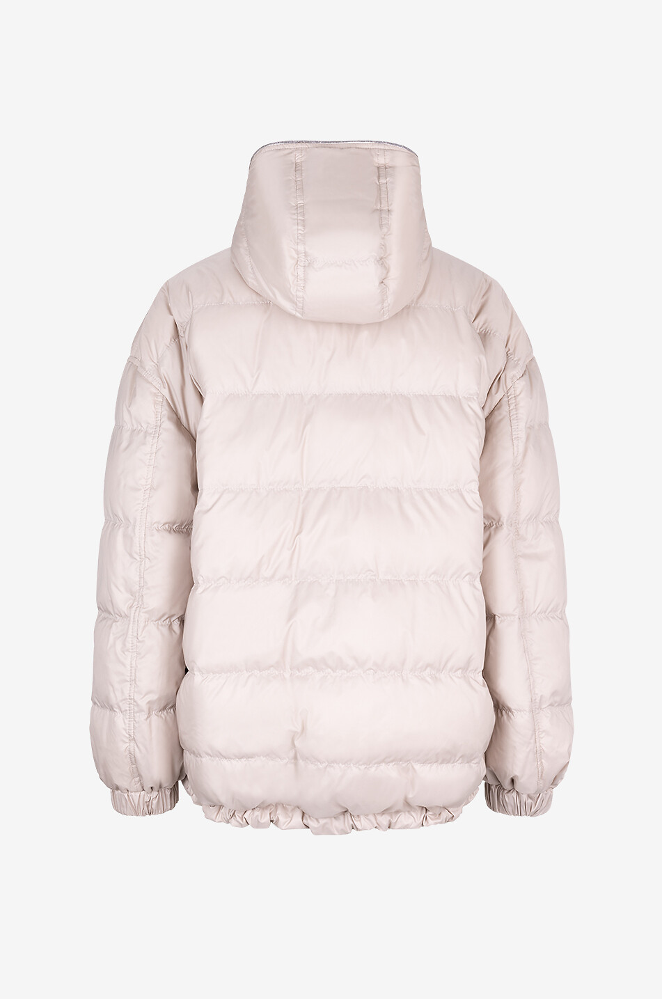 BRUNELLO CUCINELLI Monile hood reversible down jacket Women LIGHT GREY 5