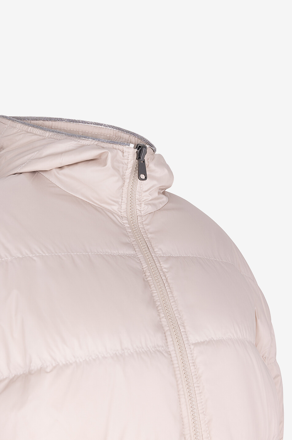 BRUNELLO CUCINELLI Monile hood reversible down jacket Women LIGHT GREY 6