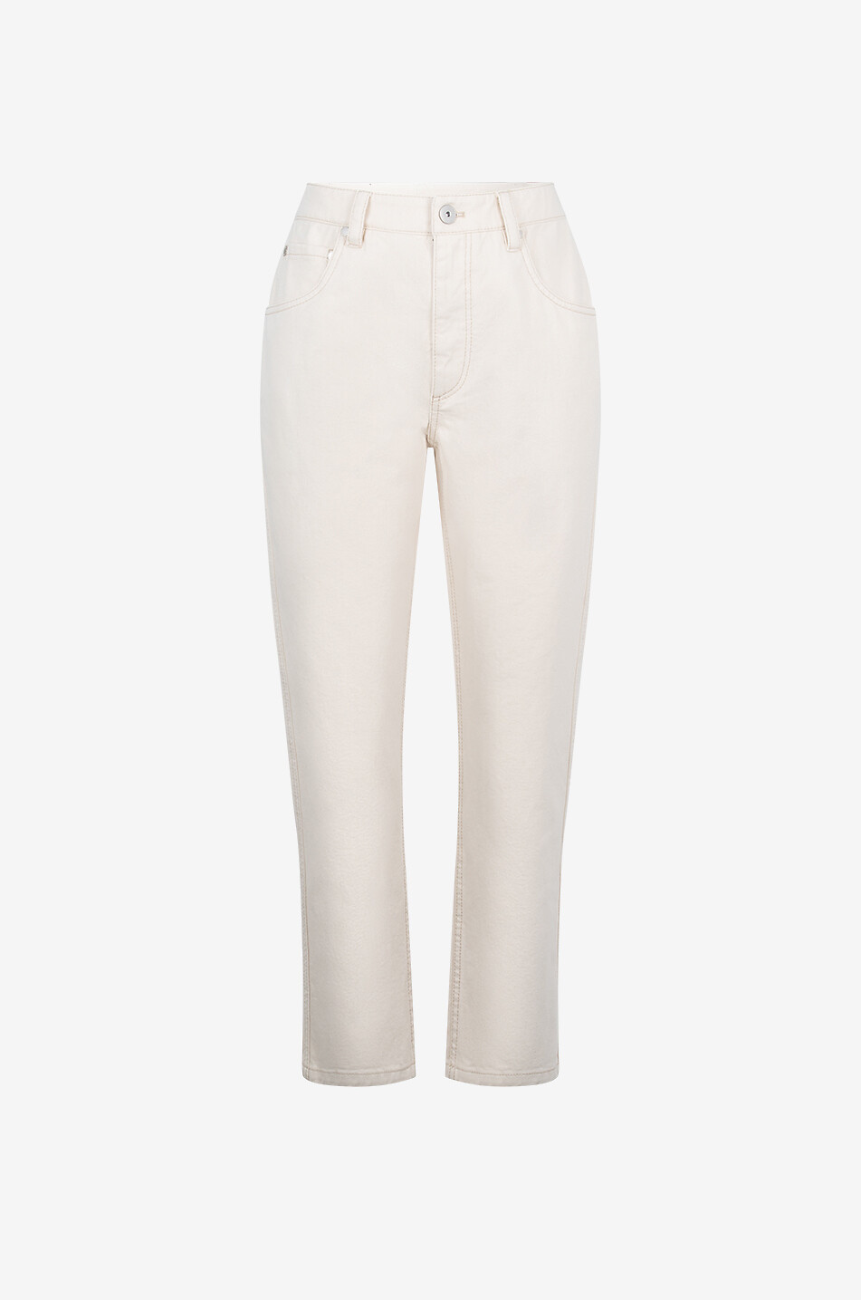 BRUNELLO CUCINELLI Verkürtze gerade Jeans mit Monile The Retro Vintage Jean Damen Hellbeige 1