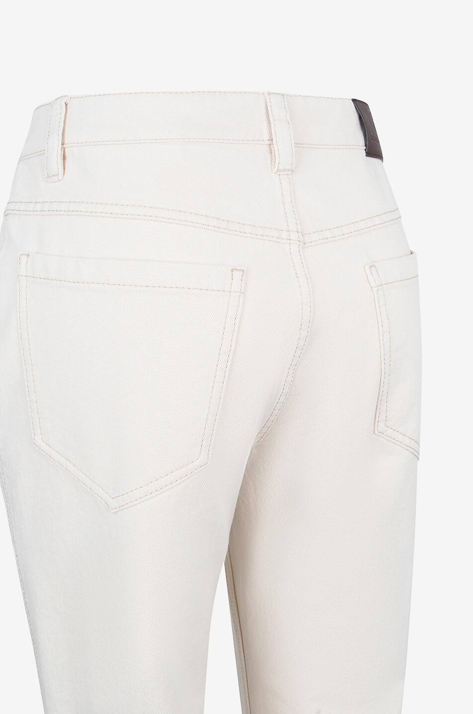 BRUNELLO CUCINELLI Verkürtze gerade Jeans mit Monile The Retro Vintage Jean Damen Hellbeige 3